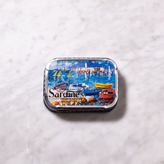 Les Mouettes d’Arvor Sardines in Extra Virgin Olive Oil, Vintage Ville Bleue 2021