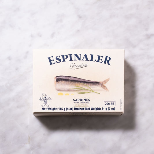 Espinaler Baby Sardines in Olive Oil 20/25 Premium Line 125g